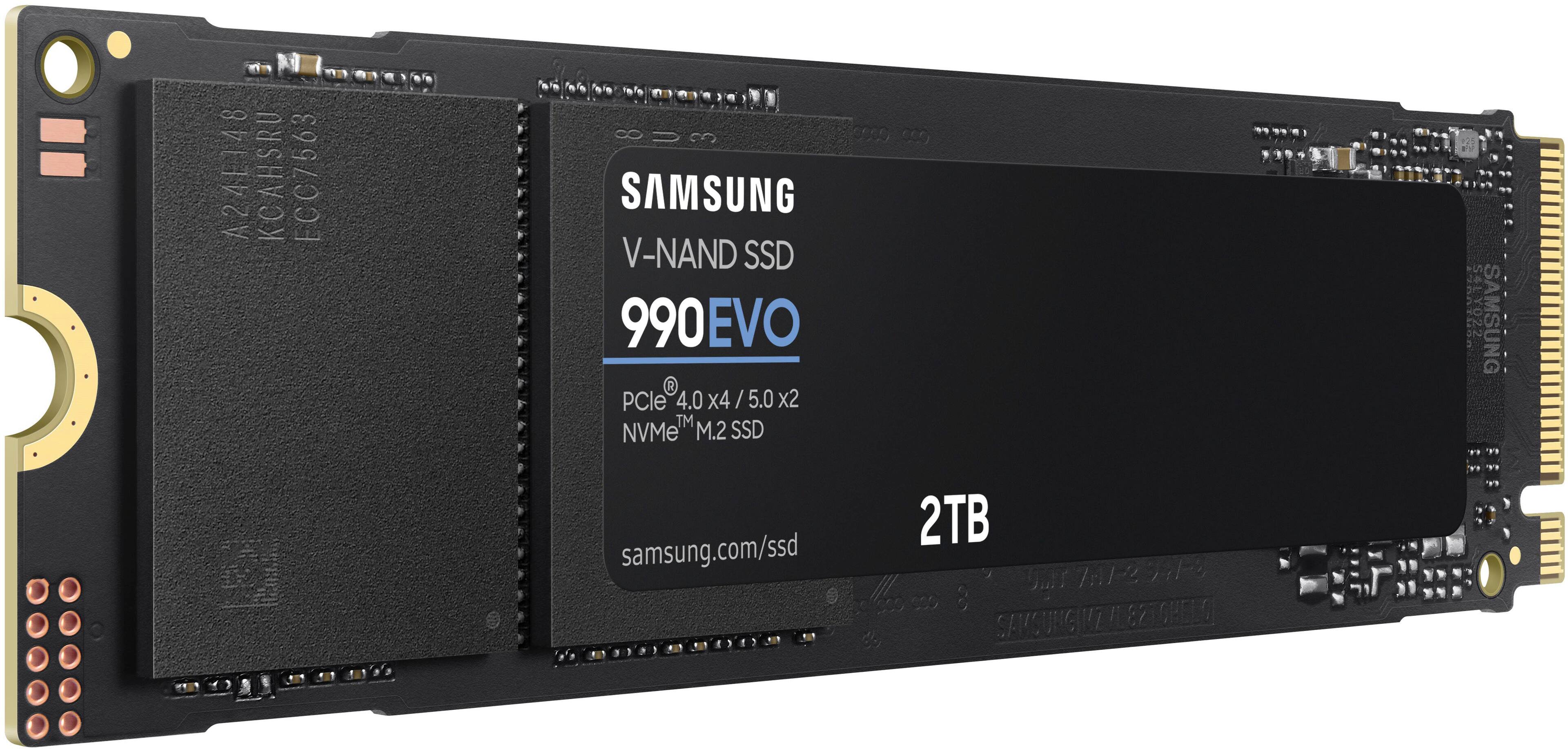 Alt View 13. Samsung - 990 EVO SSD 2TB Internal SSD PCIe Gen 4x4 | Gen 5x2 M.2 2280, Speeds Up to 5,000MB/s - Black.