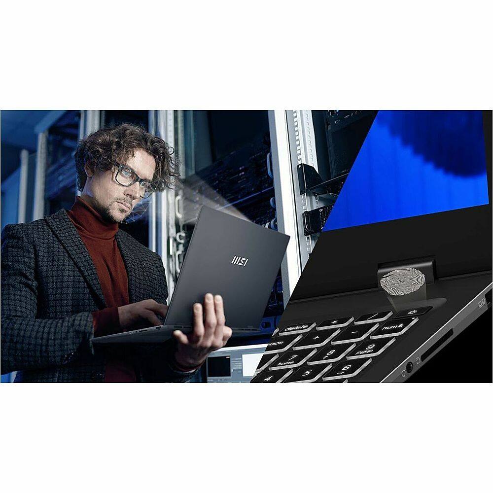 Alt View 24. MSI - Prestige 16 AI Evo B1MG 16" Laptop - Intel Core Ultra 7 with 32GB Memory - 2 TB SSD - Stellar Gray, Gray.