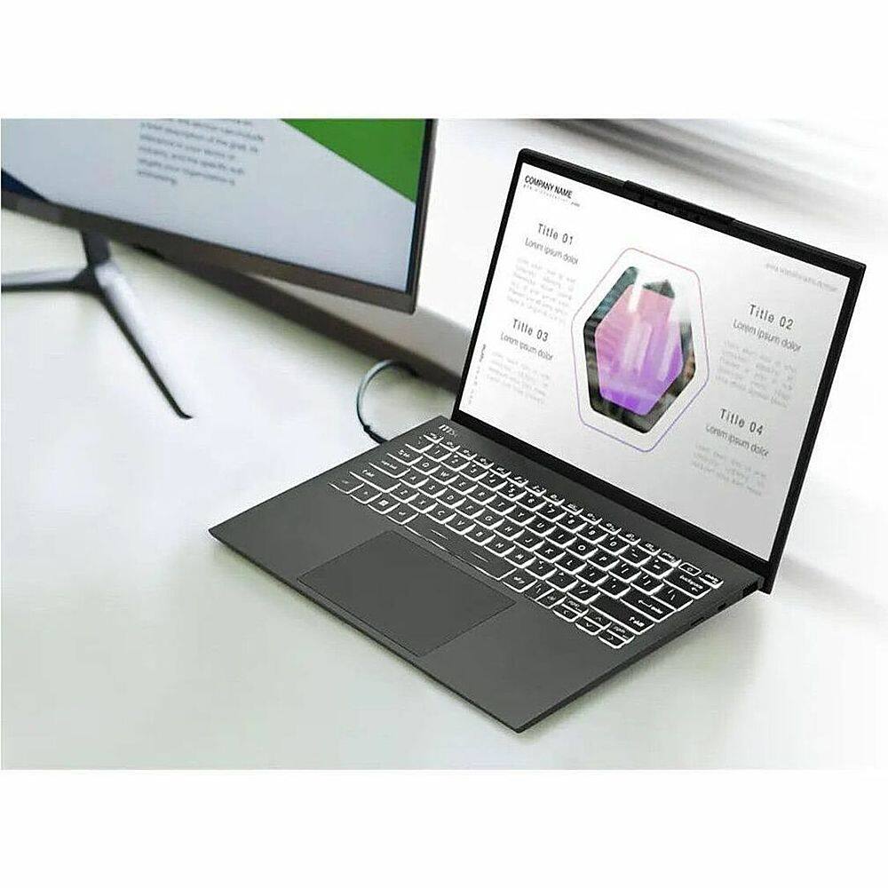 Alt View 21. MSI - Prestige 13 AI EVO A1MG 13.3" Laptop - Intel Core Ultra 7 with 16GB Memory - 1 TB SSD - Stellar Gray, Gray.