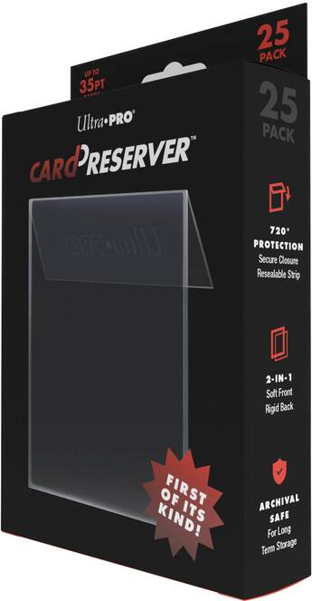 ultra pro hard card sleeves 3" X 4" Clear Regular Toploader 25ct Protectors Plastic these holders store trading cards and gaming cards up to 2 Ultra PRO CardPreserver 25 Count