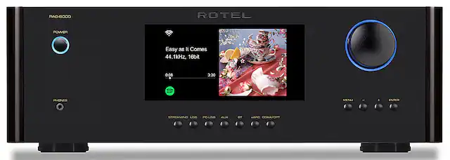Front. Rotel - RAS-5000 220W 2-Ch Integrated Streaming Stereo Amplifier - Black.