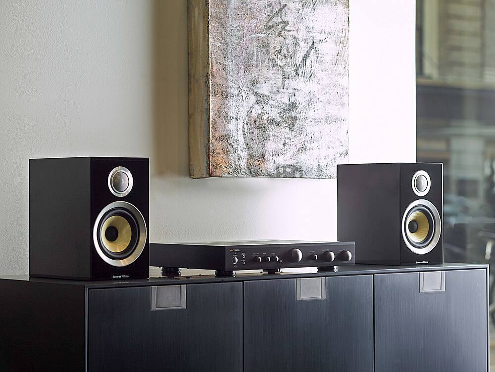 Alt View 12. Rotel - A10MKII 50W 2-Ch Integrated Stereo Amplifier - Black.