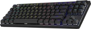 Logitech - PRO X TKL LIGHTSPEED Wireless Mechanical Linear Switch Gaming Keyboard with LIGHTSYNC RGB - Black - Front_Zoom