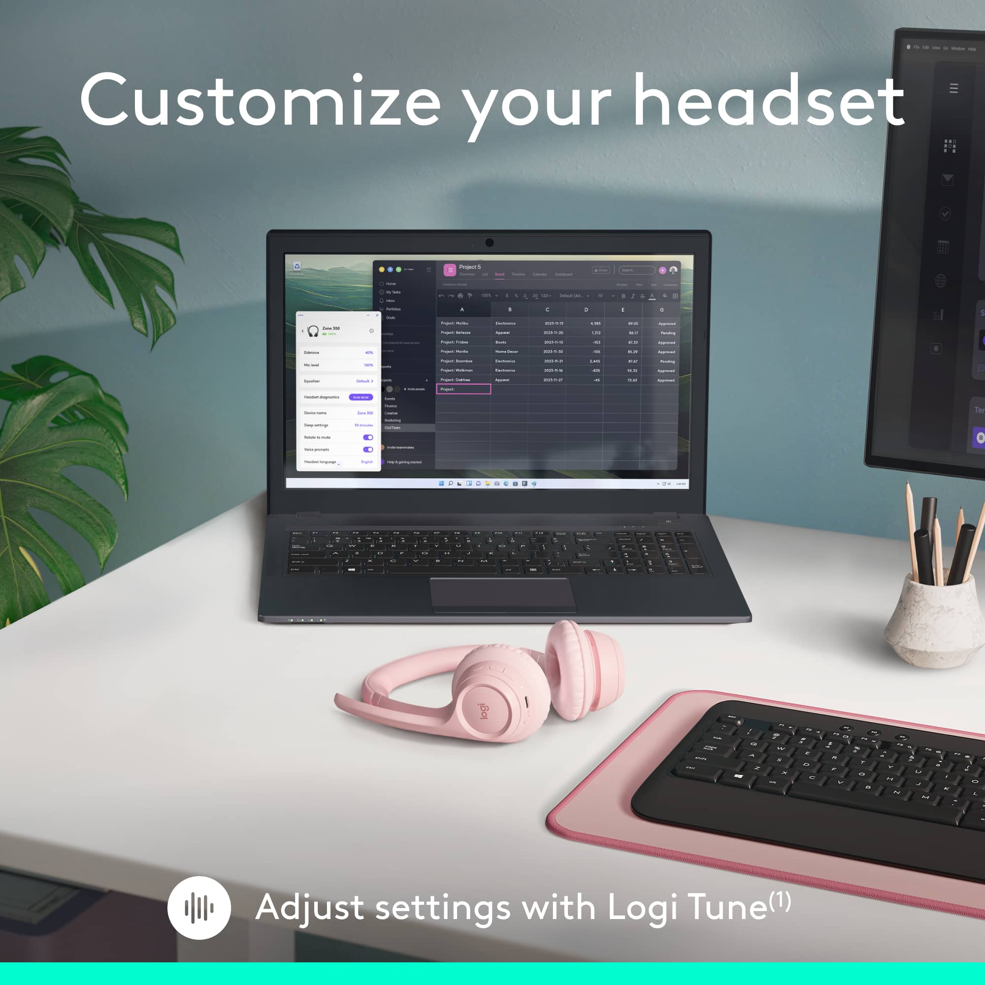 Customize your headset with Logi Tune.