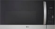 Front. LG - 1.7 Cu. Ft. Over-The-Range Microwave with Sensor Cook and EasyClean - PrintProof Stainless Steel.