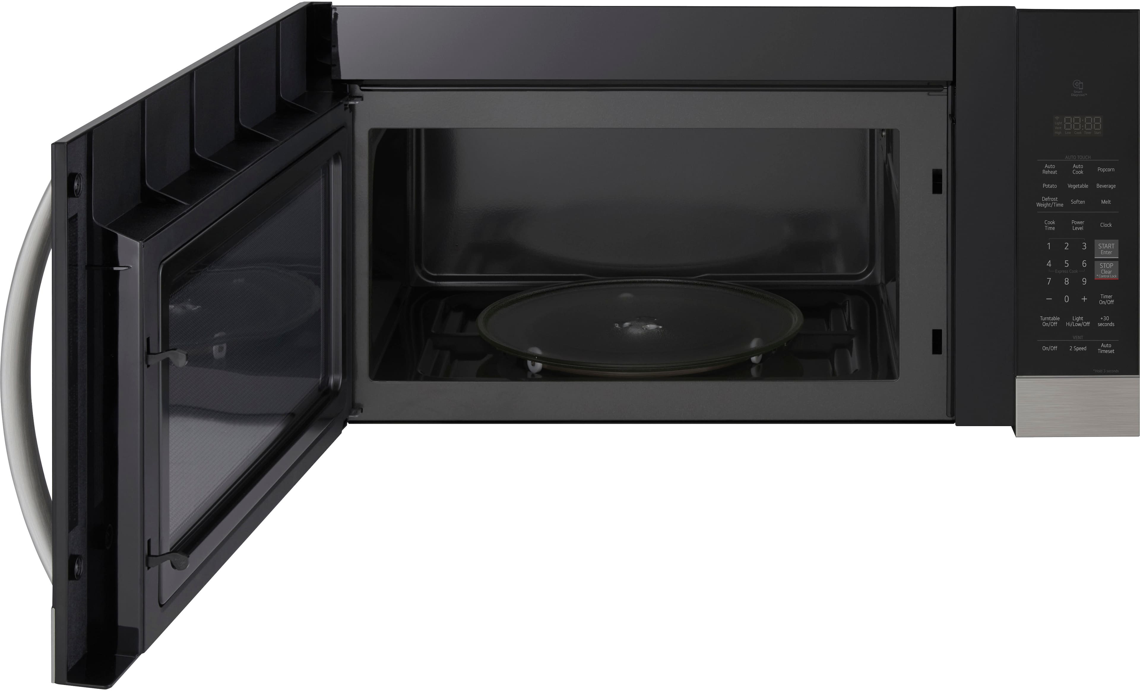 Alt View 11. LG - 1.7 Cu. Ft. Over-The-Range Microwave with Sensor Cook and EasyClean - PrintProof Stainless Steel.