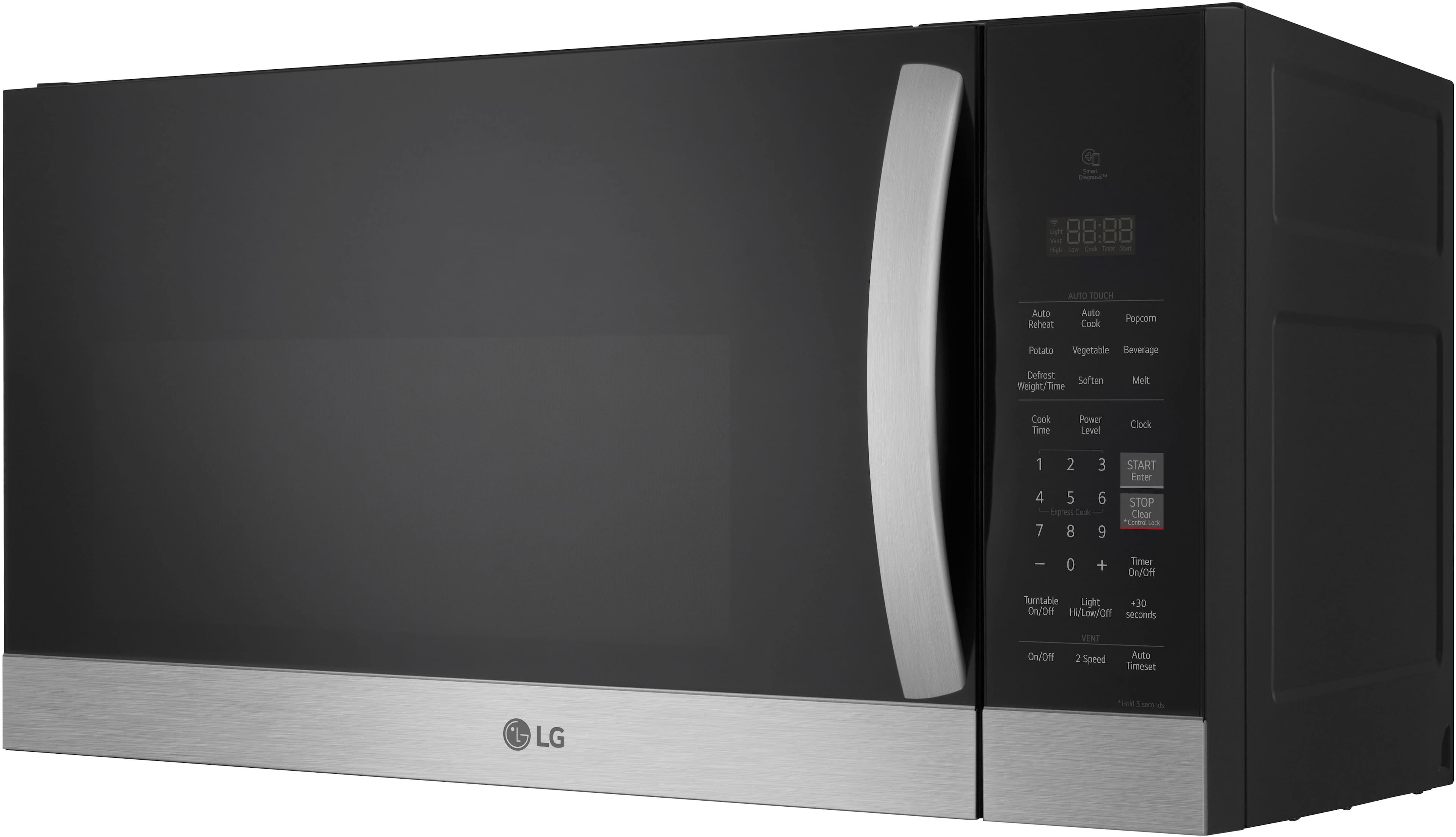 Alt View 13. LG - 1.7 Cu. Ft. Over-The-Range Microwave with Sensor Cook and EasyClean - PrintProof Stainless Steel.