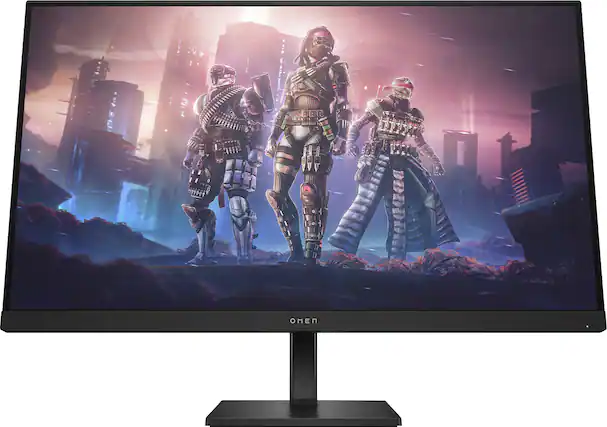 Front. HP OMEN - 31.5" IPS LED QHD 165Hz FreeSync Gaming Monitor with HDR (HDMI, DisplayPort) - Black.
