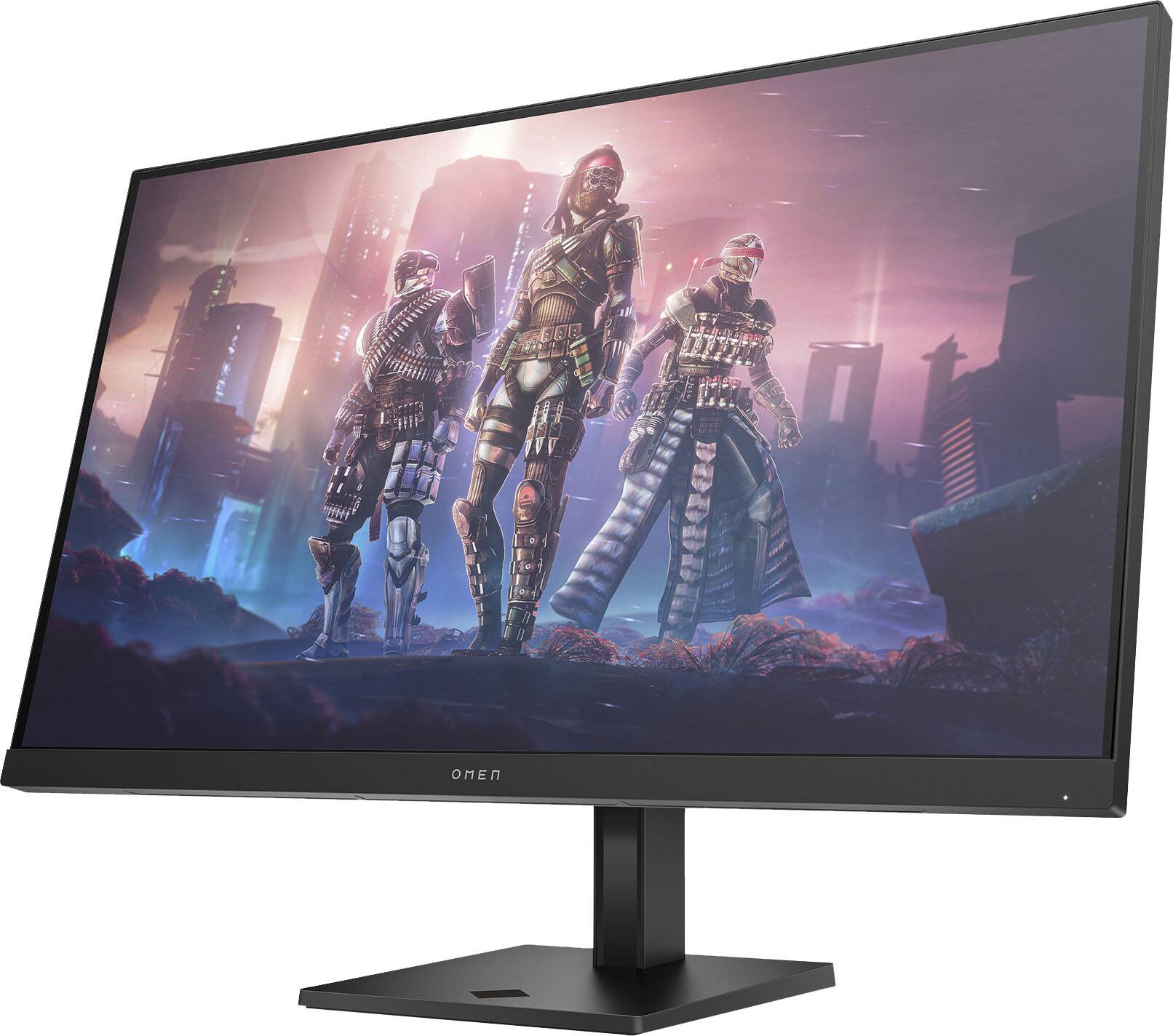 Left. HP OMEN - 31.5" IPS LED QHD 165Hz FreeSync Gaming Monitor with HDR (HDMI, DisplayPort) - Black.