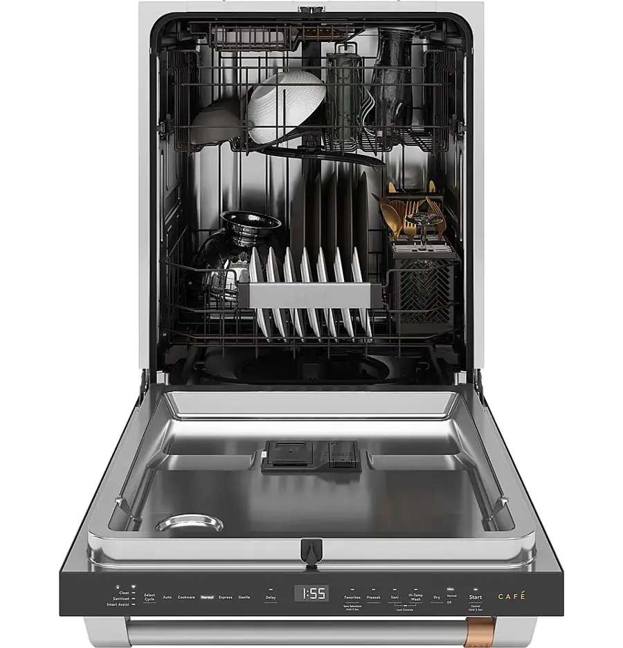 Alt View 12. Café - Top Control Built-In Stainless Steel Tub Dishwasher with 3rd Rack, CustomFit Top Rack and 42 dBA - Stainless Steel.