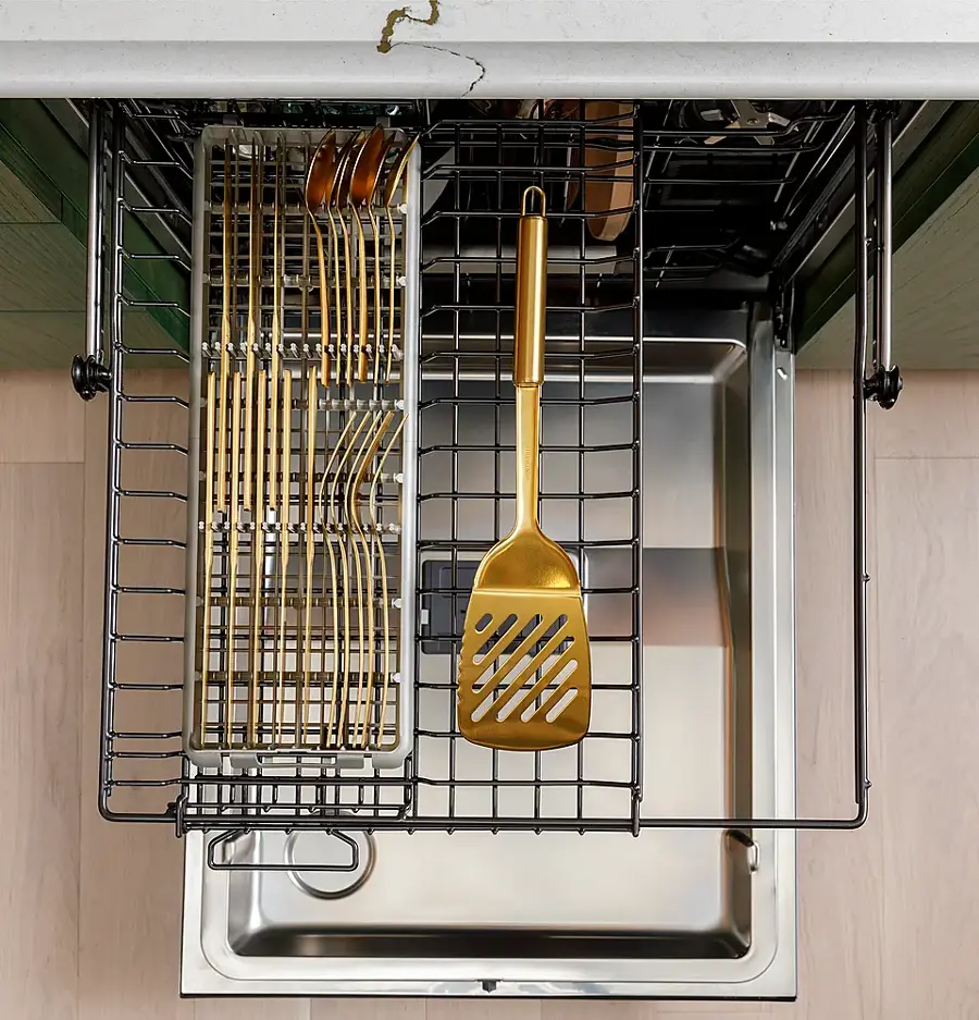 Alt View 16. Café - Top Control Built-In Stainless Steel Tub Dishwasher with 3rd Rack, CustomFit Top Rack and 42 dBA - Stainless Steel.