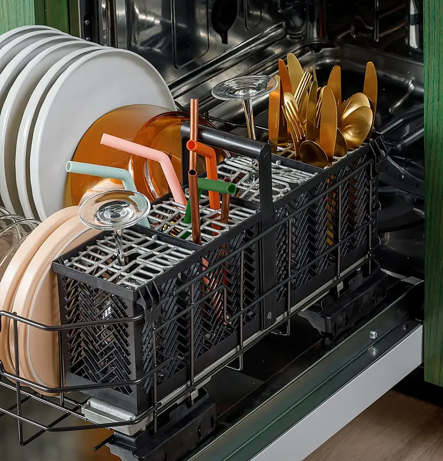 Alt View 19. Café - Top Control Built-In Stainless Steel Tub Dishwasher with 3rd Rack, CustomFit Top Rack and 42 dBA - Stainless Steel.