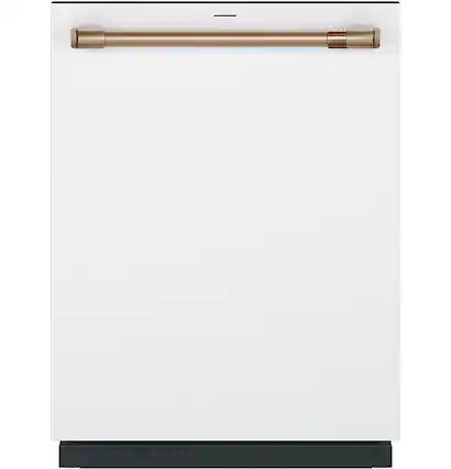 Front. Café - Top Control Smart Built-In Stainless Steel Tub Dishwasher with 3rd Rack, LED Lighting and 39 dBA - Matte White.