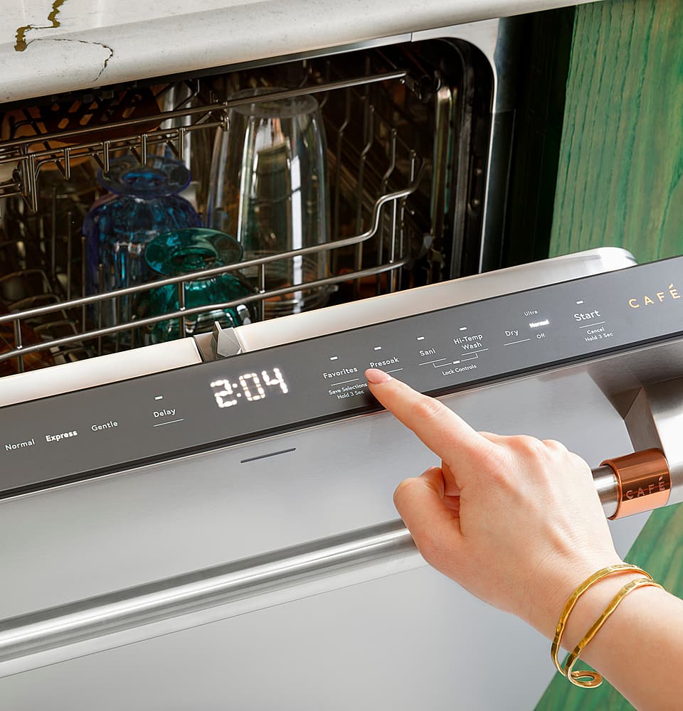 Alt View 14. Café - Top Control Smart Built-In Stainless Steel Tub Dishwasher with 3rd Rack, LED Lighting and 39 dBA - Matte White.