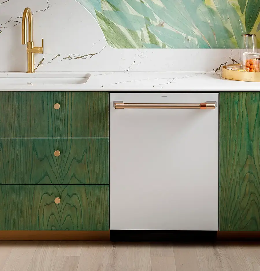Alt View 18. Café - Top Control Smart Built-In Stainless Steel Tub Dishwasher with 3rd Rack, LED Lighting and 39 dBA - Matte White.