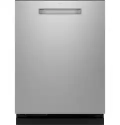 GE Profile - 24" Top Control Smart Built-In Tub Dishwasher with 3rd Rack, Microban Protection and 42 dBA - Stainless Steel - Front_Zoom