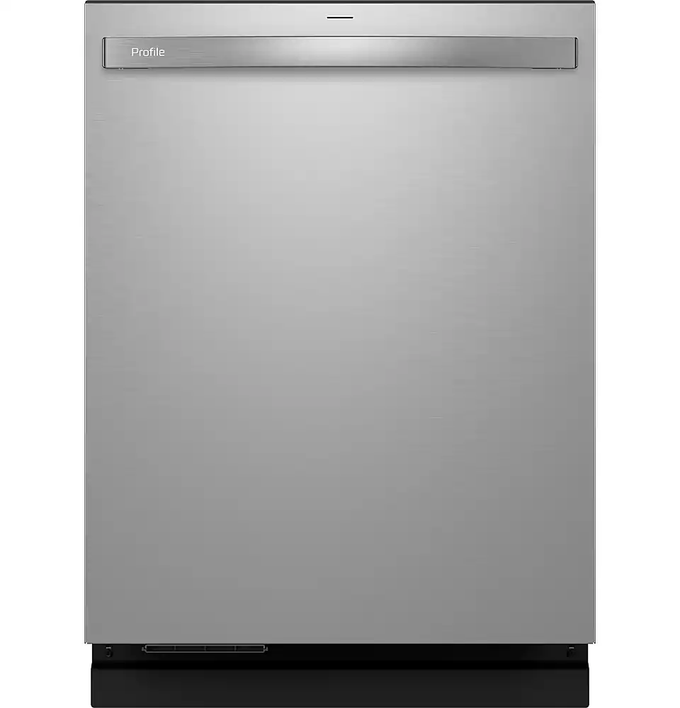 Front. GE Profile - Top Control Smart Built-In Stainless Steel Tub Dishwasher with 3rd Rack, Dedicated Jet Targeted Wash and 39 dBA - Stainless Steel.