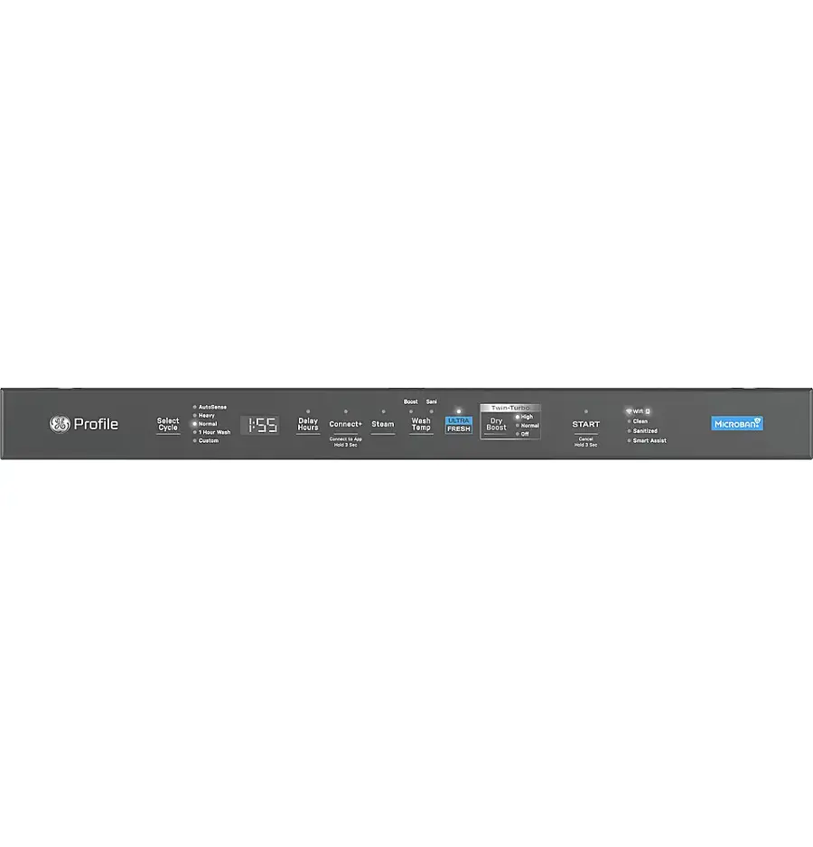 Alt View 13. GE Profile - Top Control Smart Built-In Stainless Steel Tub Dishwasher with 3rd Rack, Dedicated Jet Targeted Wash and 39 dBA - Stainless Steel.