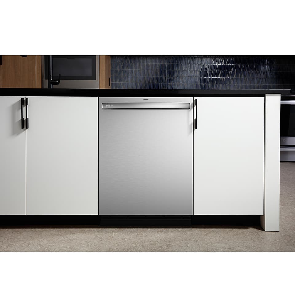 Alt View 14. GE Profile - Top Control Smart Built-In Stainless Steel Tub Dishwasher with 3rd Rack, Dedicated Jet Targeted Wash and 39 dBA - Stainless Steel.