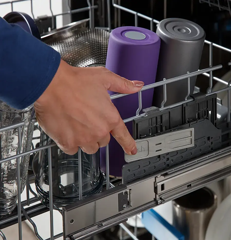Alt View 19. GE Profile - Top Control Smart Built-In Stainless Steel Tub Dishwasher with 3rd Rack, Dedicated Jet Targeted Wash and 39 dBA - Stainless Steel.
