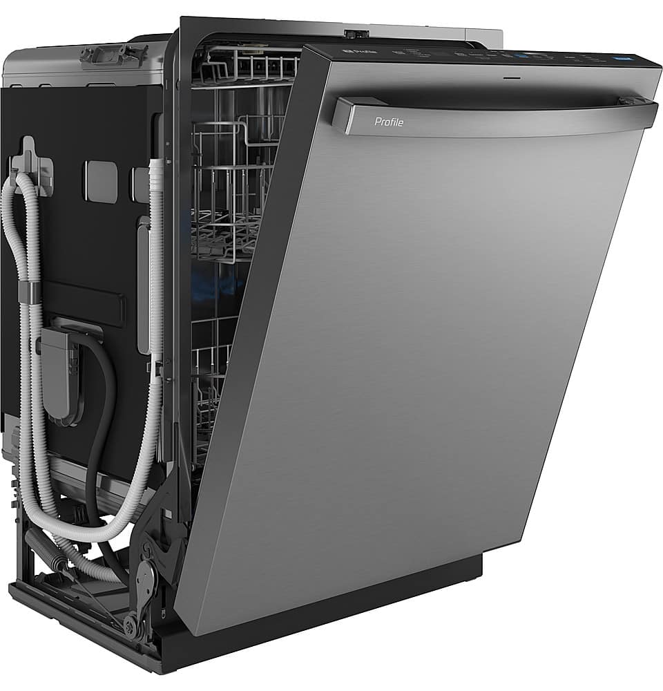 Alt View 25. GE Profile - Top Control Smart Built-In Stainless Steel Tub Dishwasher with 3rd Rack, Dedicated Jet Targeted Wash and 39 dBA - Stainless Steel.