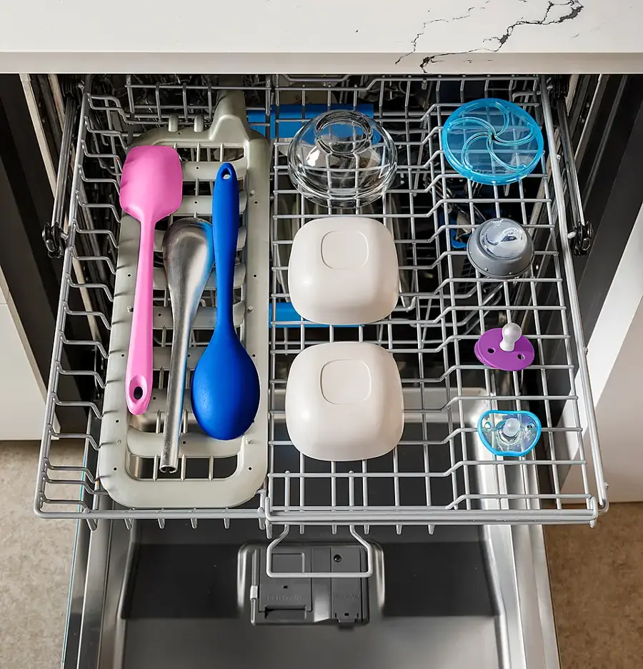 Alt View 29. GE Profile - Top Control Smart Built-In Stainless Steel Tub Dishwasher with 3rd Rack, Dedicated Jet Targeted Wash and 39 dBA - Stainless Steel.