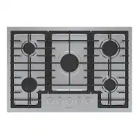 Bosch - 500 Series 30" Built-In Gas Cooktop with 5 burners - Stainless Steel - Front_Zoom
