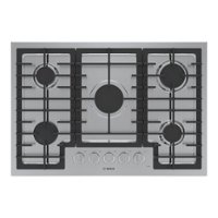 Bosch - 500 Series 30" Built-In Gas Cooktop with 5 burners - Stainless Steel - Front_Zoom