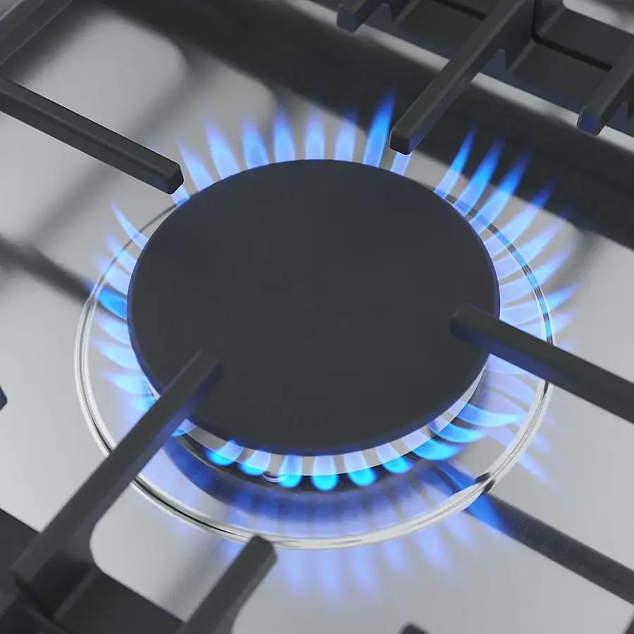 Alt View 17. Bosch - 500 Series 30" Built-In Gas Cooktop with 5 burners - Stainless Steel.