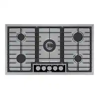 Bosch - Benchmark Series 36" Built-In Gas Cooktop with 5 burners with FlameSelect - Stainless Steel - Front_Zoom