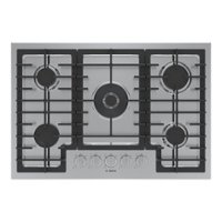 Bosch - 800 Series 30" Built-In Gas Cooktop with 5 burners with FlameSelect - Stainless Steel - Front_Zoom
