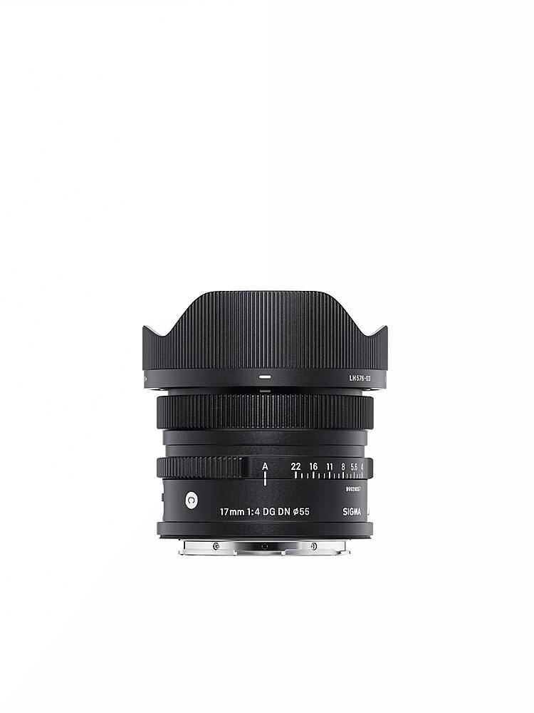 Left. Sigma - Sigma 17mm f/4 DG DN Contemporary Ultra Wide Lens for Sony-E Cameras - Black.