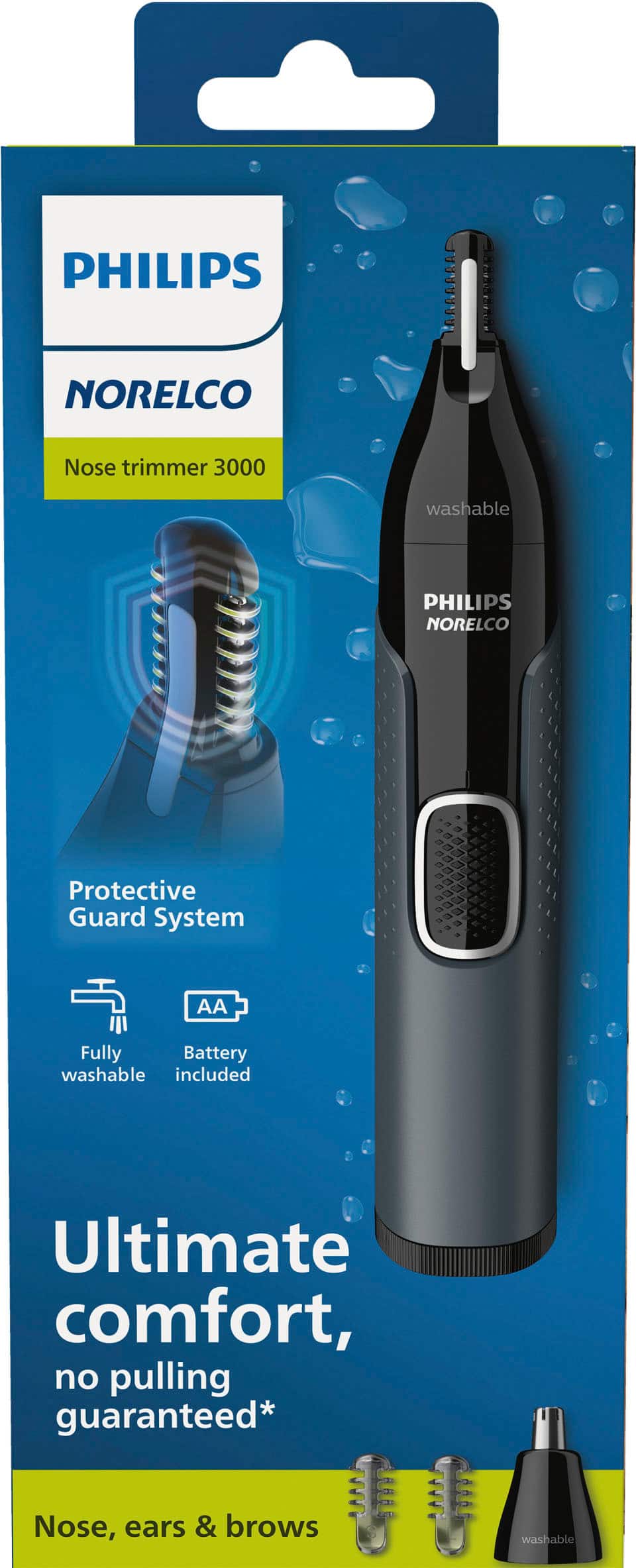 Alt View 26. Philips Norelco - Philips Norelco Nose Trimmer 3000, for Nose, Ears Eyebrows, NT3600/62 - Black.