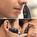 Left. Philips Norelco - Philips Norelco Nose Trimmer 3000, for Nose, Ears Eyebrows, NT3600/62 - Black.