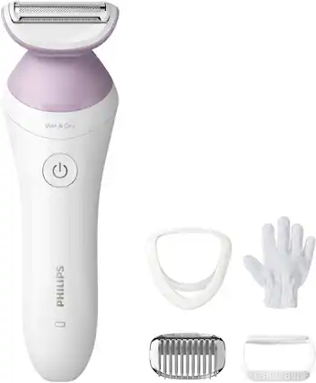 Angle. Philips - Philips Lady Electric Shaver Series 6000 - White.
