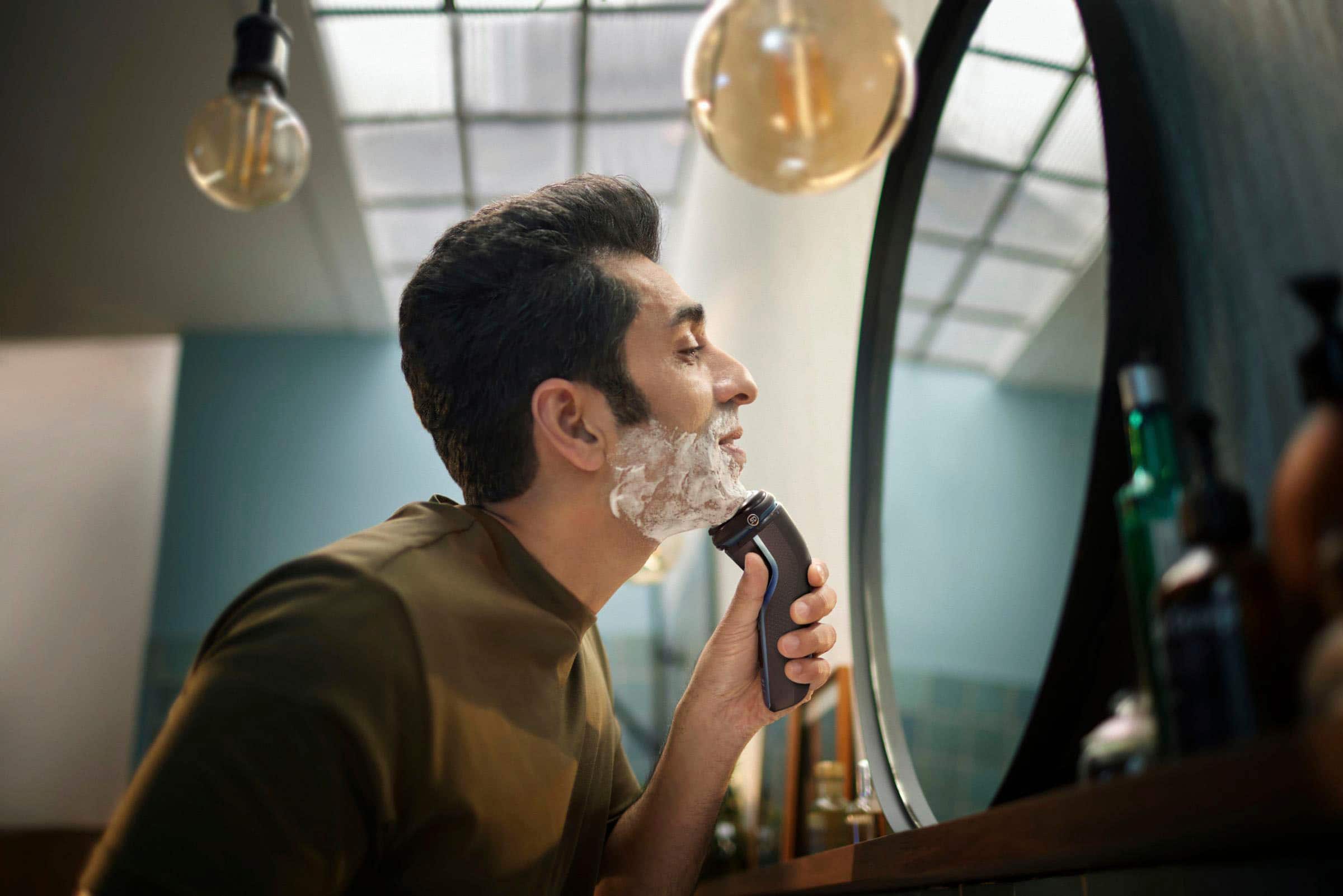 Alt View 17. Philips Norelco - Philips Norelco Shaver 3600, Rechargeable Wet & Dry electric shaver with Pop-Up Trimmer and Storage Pouch - Storm Blue.