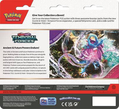 Pokmon Trading Card Game: Scarlet & Violet Temporal Forces 3pk Booster Styles May Vary 188-87646 - Best Buy Pokmon Trading Card Game: Scarlet & Violet Temporal Forces 3pk Booster Styles May Vary 188-87646 - Best Buy