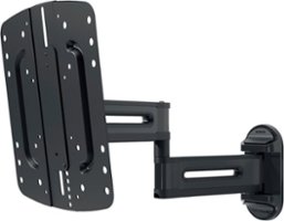 SANUS Elite - Advanced Full-Motion 4D + Shift TV Wall Mount for TVs 19"-43" up to 40 lbs - Shifts up to 4" for Perfect Placement - Black - Front_Zoom