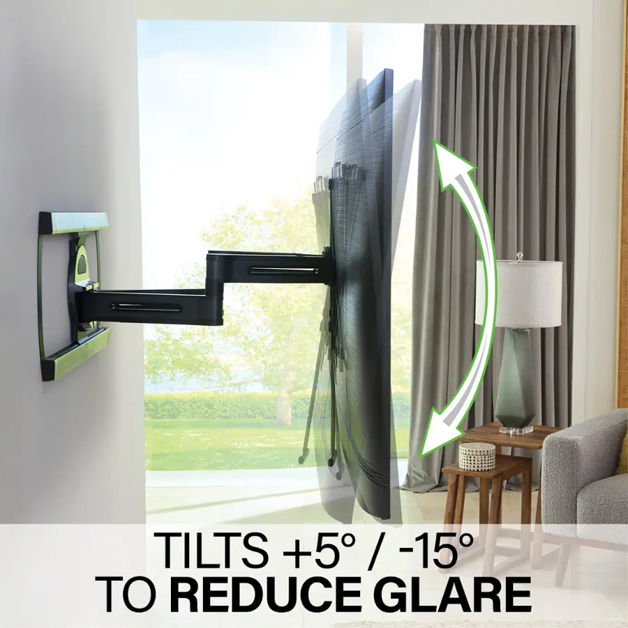 TILTS +5/ -1 / -15 TO REDUCE GLARE
