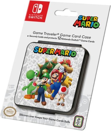 RDS Industries - Nintendo Switch Game Traveler 12 Game Card Super Mario Case - Black