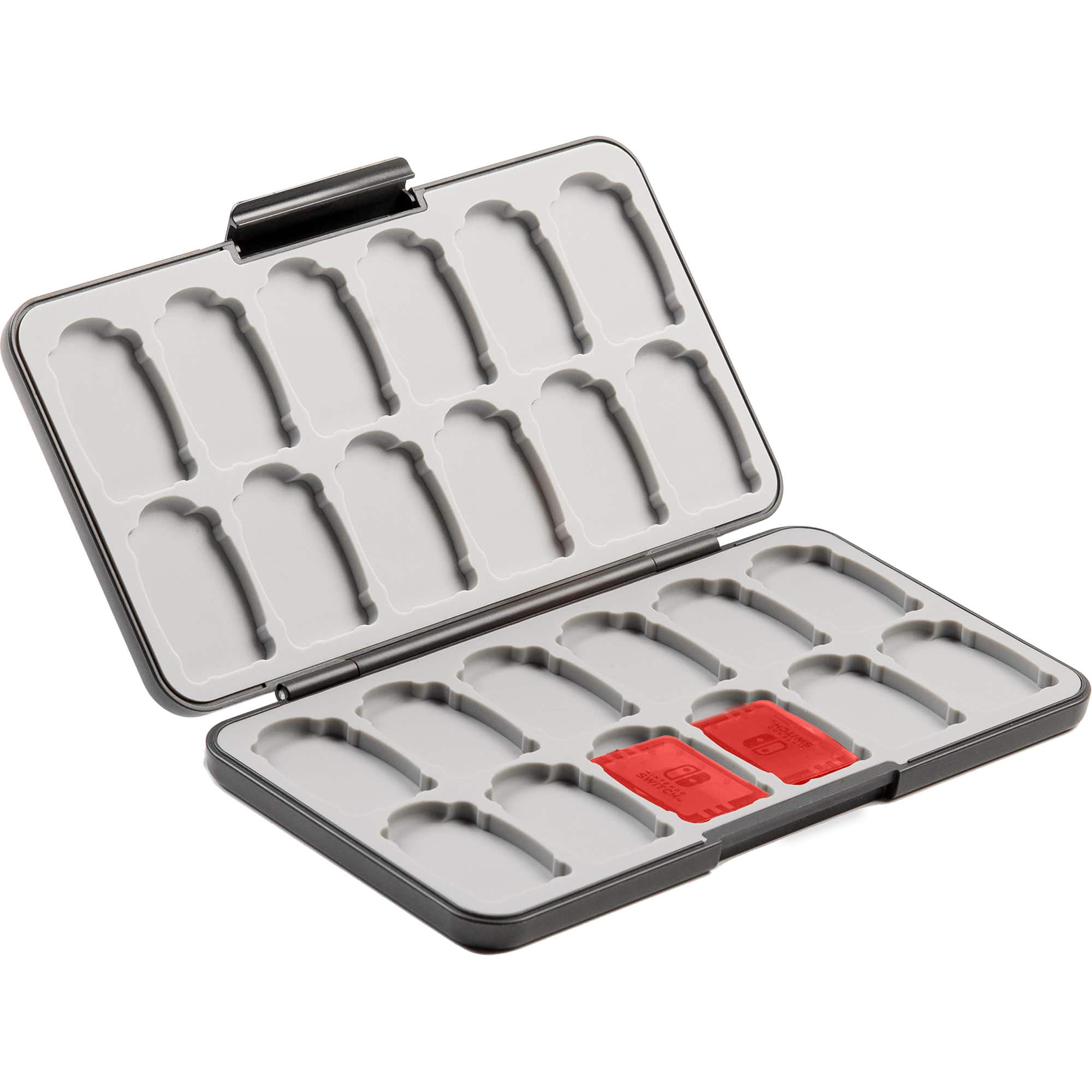 Alt View 14. RDS Industries - Nintendo Switch Game Traveler 24 Game Card Super Mario Case - Black.