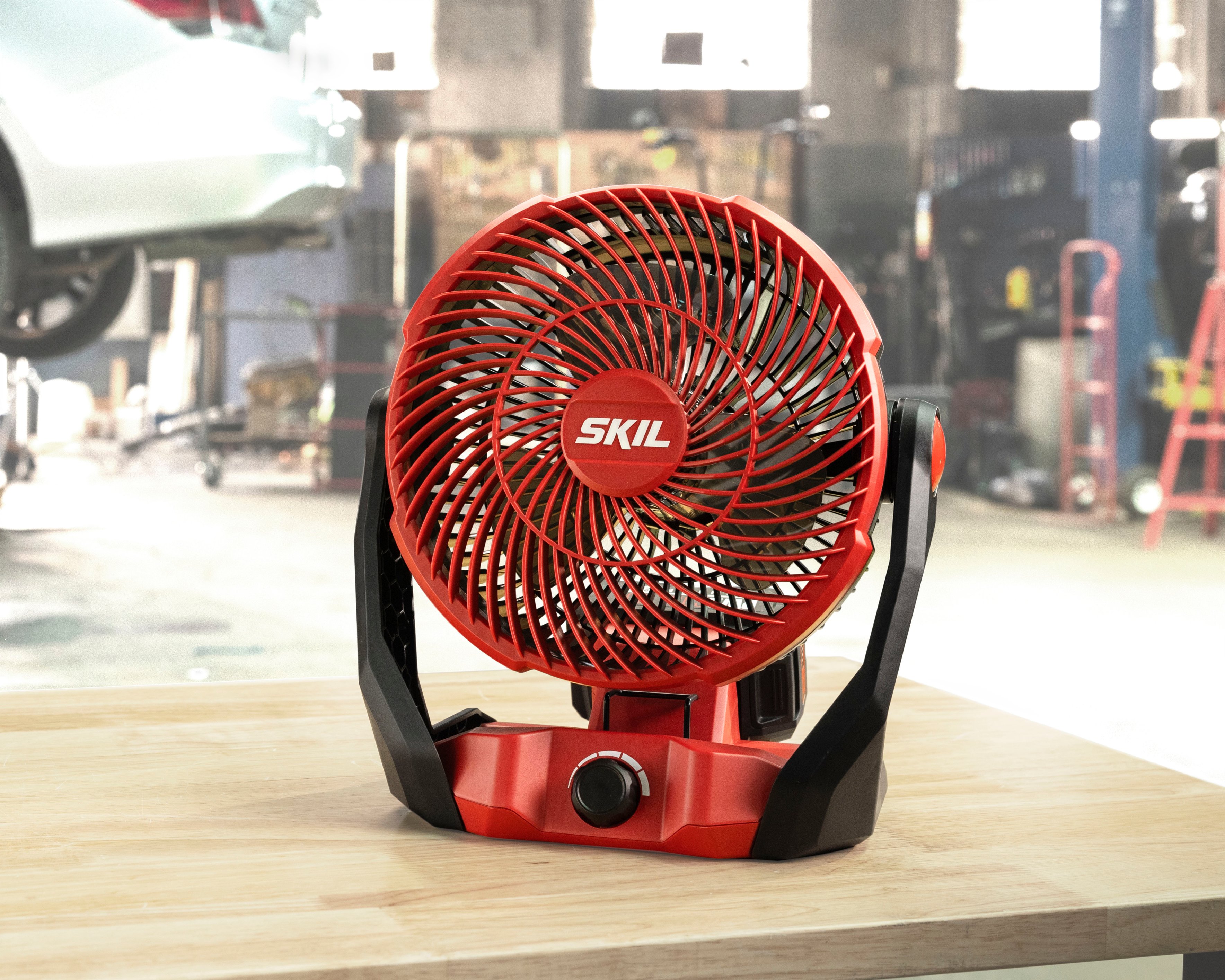 Angle. Skil - SKIL 12/20V Multi Volt Brushless 7in. Fan, Tool Only - Red.