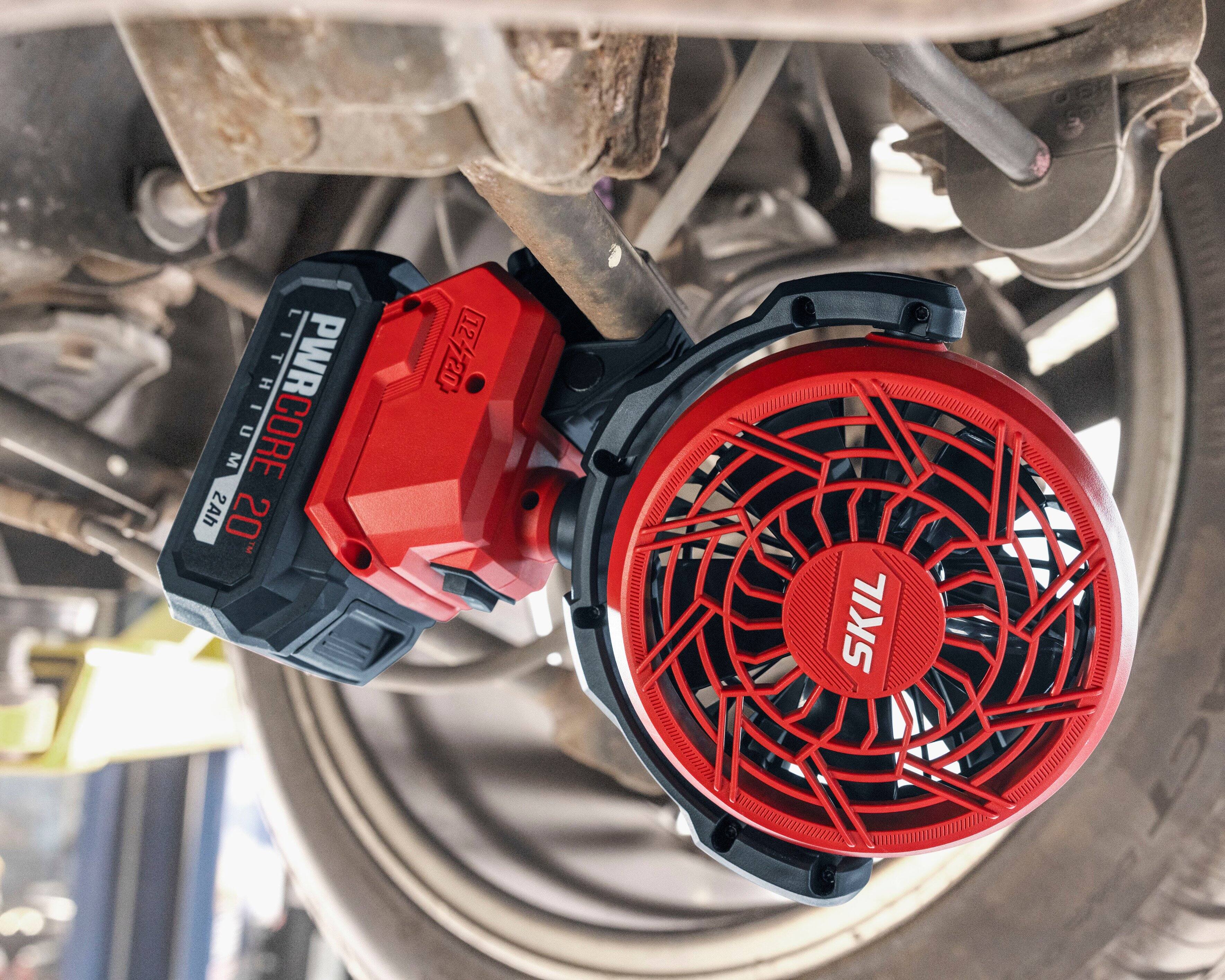 Alt View 12. Skil - SKIL 12/20V Multi Volt Brushless 4in. Clamp Fan, Tool Only - Red.