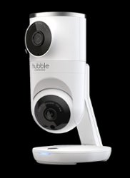 Hubble Connected Nursery Pal Dual Vision Smart Camera Wi-Fi Baby Monitor with AI Motion Tracking in White - White - Front_Zoom