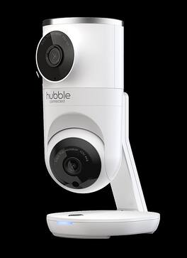 Hubble Connected - Nursery Pal Dual Vision Smart Camera Wi-Fi Baby Monitor with AI Motion Tracking - White