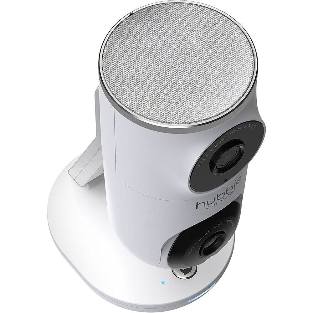 Alt View 15. Hubble Connected - Nursery Pal Dual Vision Smart Camera Wi-Fi Baby Monitor with AI Motion Tracking - White.