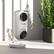 Left. Hubble Connected - Nursery Pal Dual Vision Smart Camera Wi-Fi Baby Monitor with AI Motion Tracking - White.