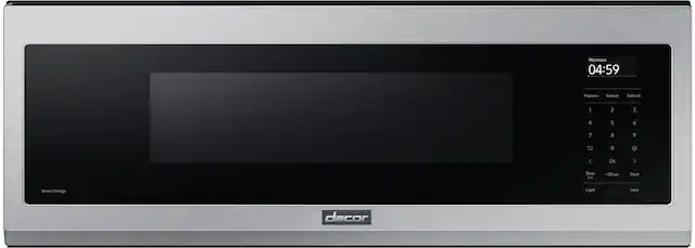 Front. Dacor - 1.1 Cu. Ft. Over-The-Range 30" Slim Microwave with Sensor Cooking and Bar LED Lighting - Silver Stainless Steel.