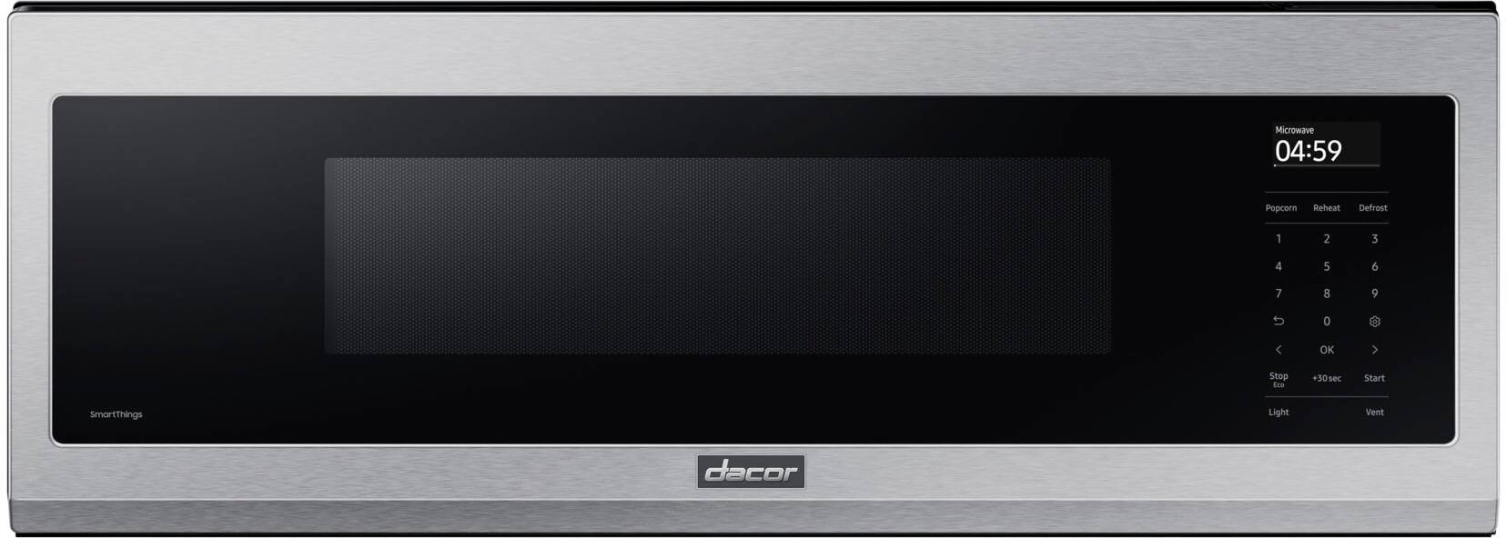 Dacor - 1.1 Cu. Ft. Over-The-Range 30" Slim Microwave with Sensor Cooking and Bar LED Lighting - Silver Stainless Steel