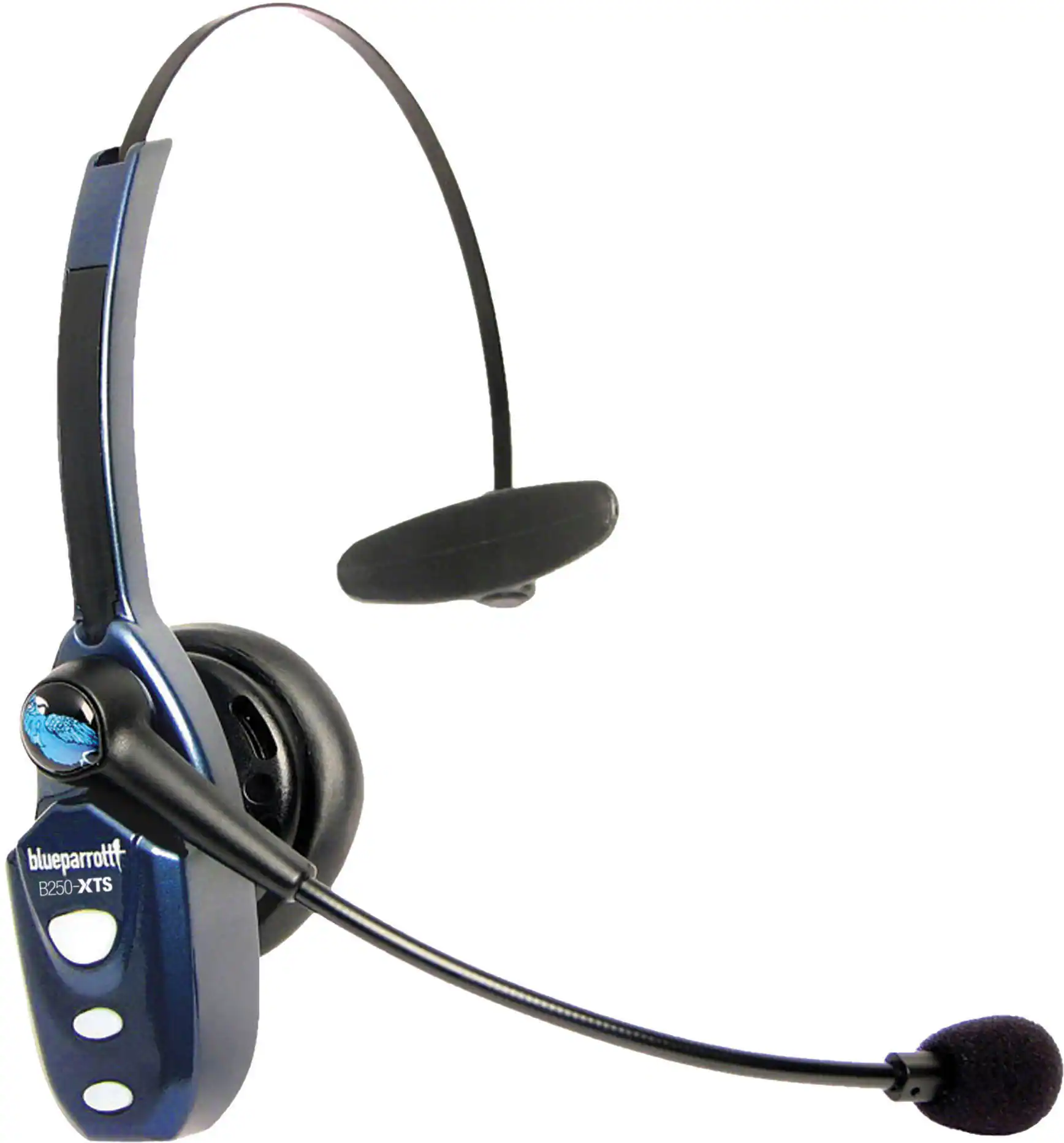 BlueParrott - B250-XTS Wireless Bluetooth Mono Headset with 91% Noise-Cancelling Microphone - Blue
